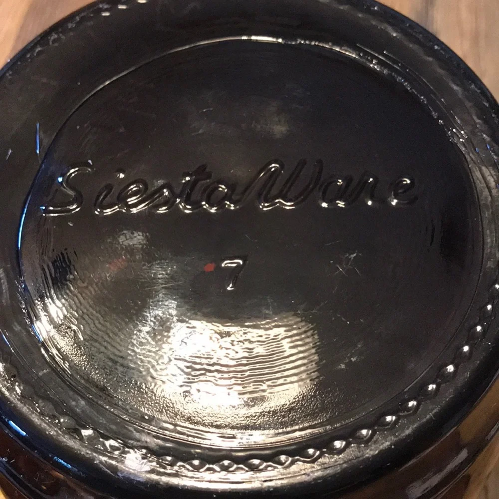 Retro Vintage Siesta Ware large covered container jar